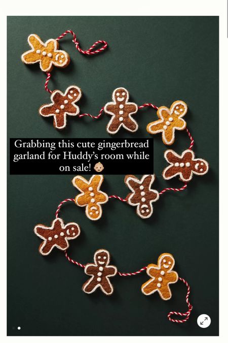 Gingerbread garland for kids or baby room! On sale! 

#LTKbaby #LTKHoliday #LTKSeasonal