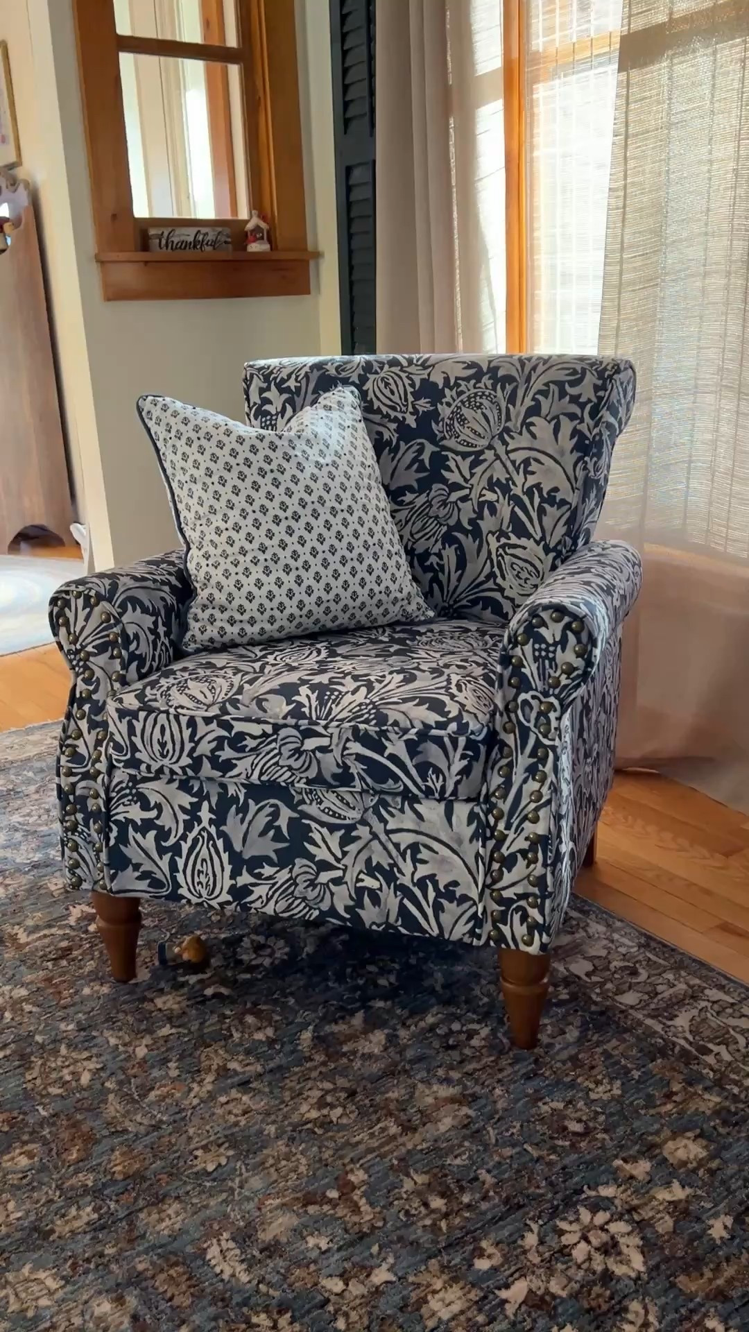 Gorgeous blue and white chairs on sale for under $220 each! Also available in a beautiful green print. Such a deal! 

 #LTKHome