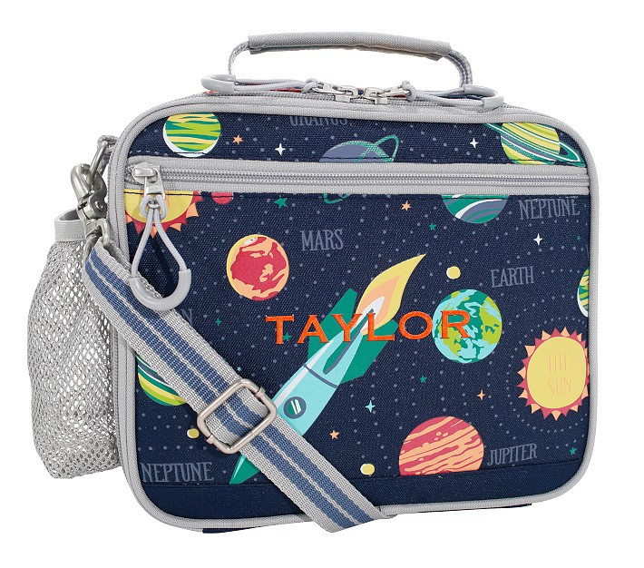 Mackenzie Navy Solar System Glow-in-the-Dark Adaptive Lunch Box | Pottery Barn Kids
