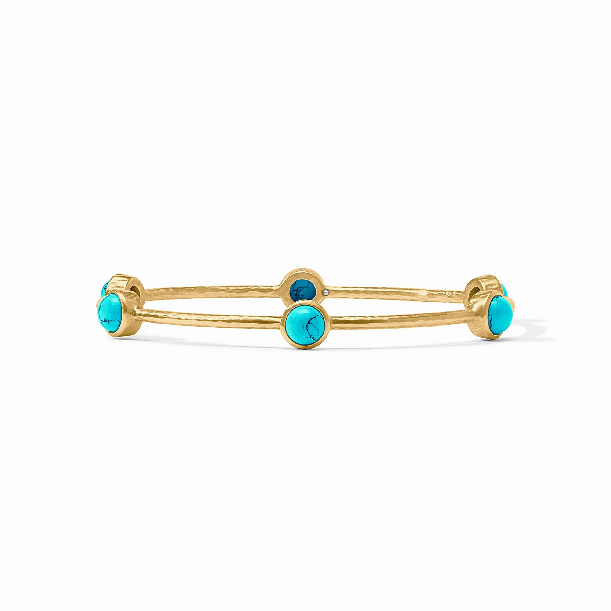 Milano Luxe Stone Gold Bangle Bracelet | Julie Vos | Julie Vos