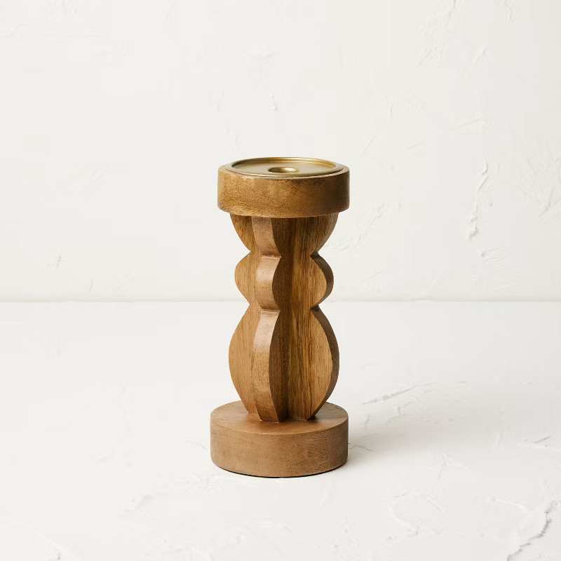 Medium Wood Candleholder - Opalhouse™ designed with Jungalow™ | Target