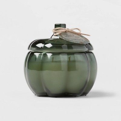 12oz Medium Glass Pear & Honeycrisp Pumpkin Candle Green - Threshold™ | Target