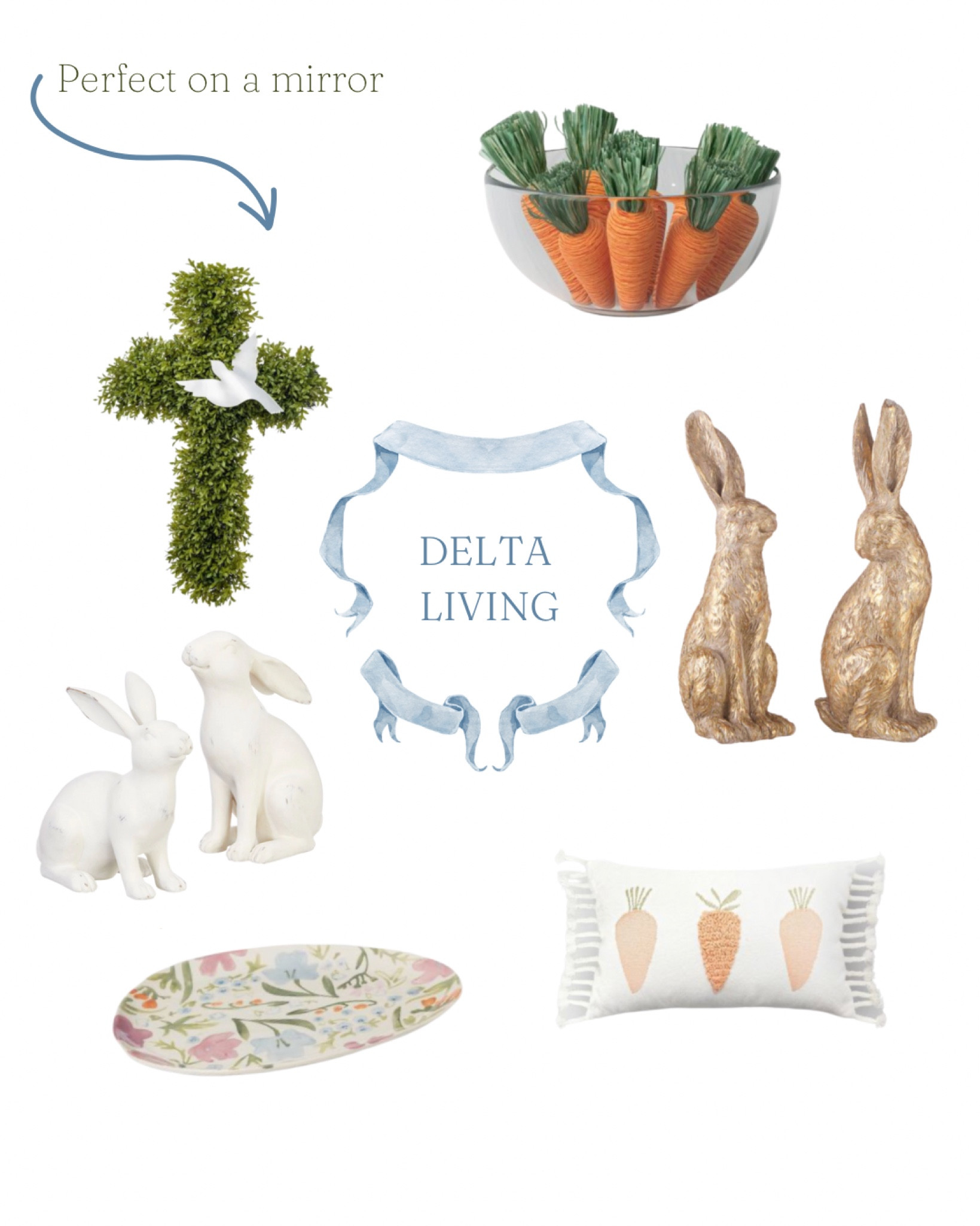 Easter decor, gold rabbit, gold bunny, door hanger, egg platter, carrot decor, Easter, spring decor, Easter pillow, Easter home decor