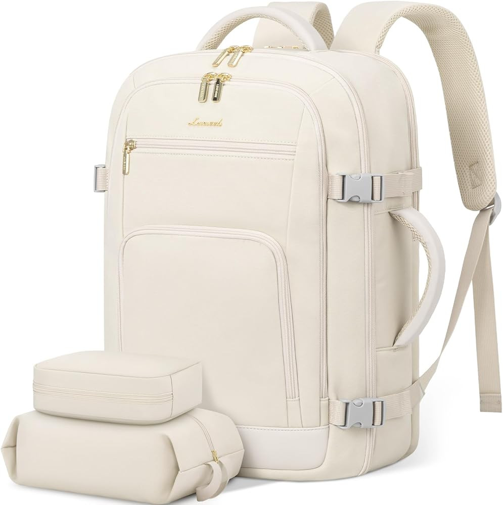 LOVEVOOK Travel Backpack For Women, 40L Carry On Backpack Flight Approved, TSA Personal Item Back... | Amazon (US)