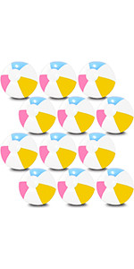 12 Pcs Inflatable Beach Balls,12 Inch Swimming Pool Ball,Summer Water Ball for Kids,Beach Pool Party | Amazon (US)