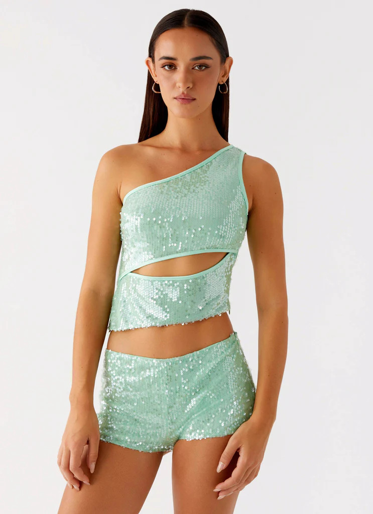 Travis Sequin Top - Sage | Peppermayo (Global)