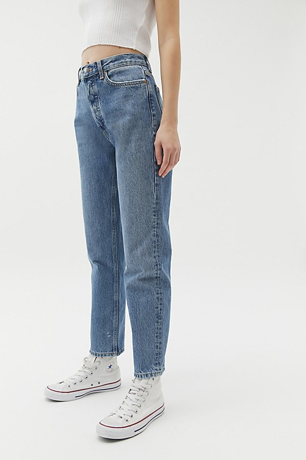 BDG Premium High-Waisted Straight Leg Jean - Medium Wash | Urban Outfitters (US and RoW)