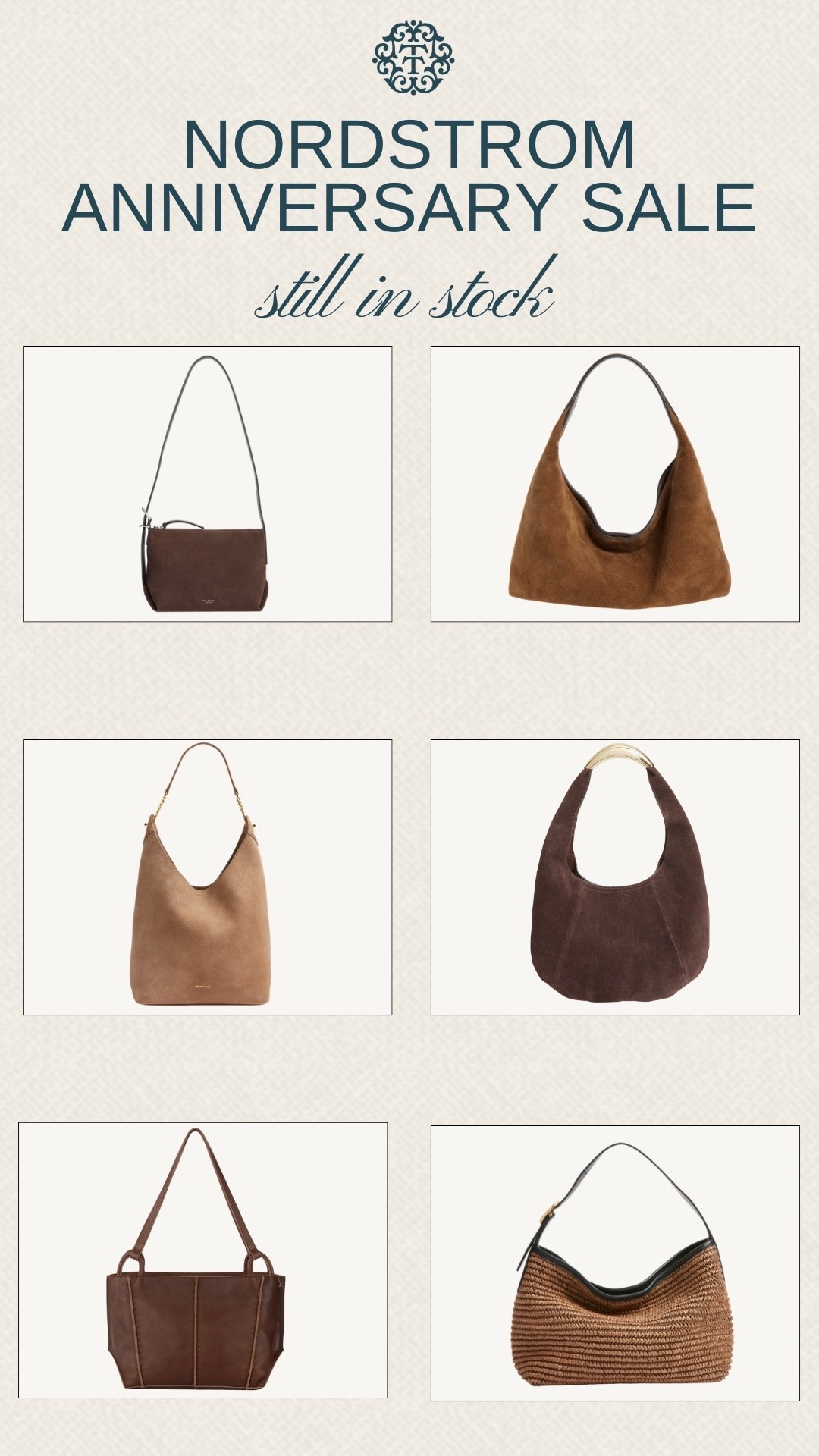 The Nordstrom Anniversary Sale still has some beautiful handbags available. Whether you're looking for an everyday tote or a classic shoulder bag, these picks are worth a look. Grab your favorite while they're still in stock.

#LTKSeasonal #LTKOver40 #LTKSaleAlert