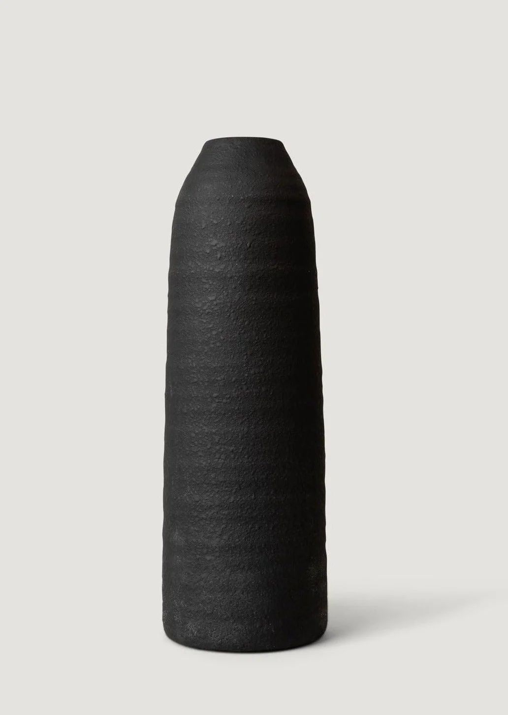Tall Ceramic Branch Vase in Matte Black Glaze - 18.5" | Afloral