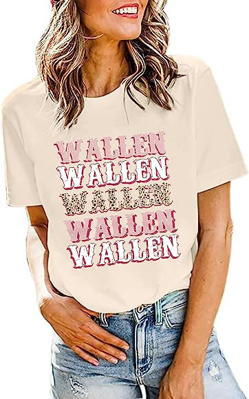 MYHALF Wallen Shirt Women Western Southern Retro Shirt Cute Country Music Graphic Tees Cowgirl Co... | Amazon (US)