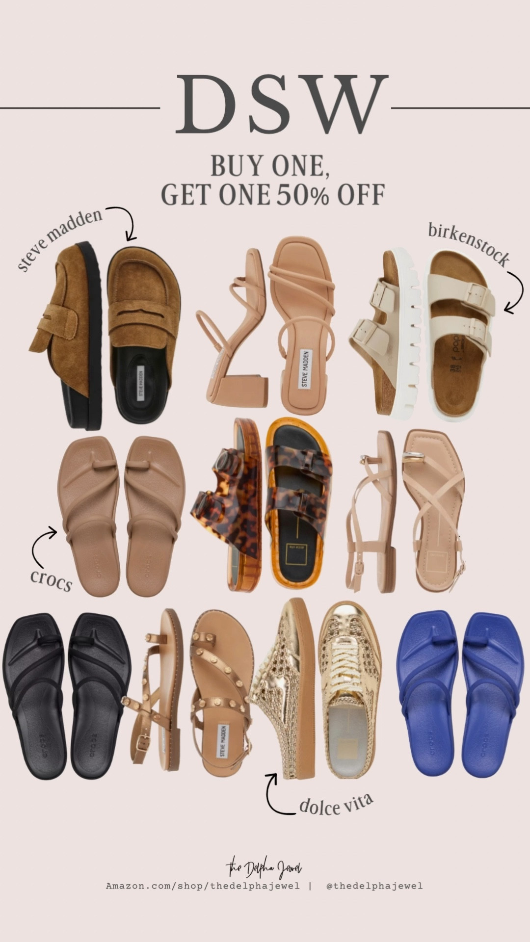 @DSW BOGO 50% off sale! @crocs  @Steve Madden US are just some of my favorite brands on sale! No code needed.


#LTKOver40 #LTKgrwm #LTKSaleAlert