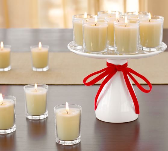 PB Filled Glass Votive Candle, Set of 16 | Pottery Barn (US)