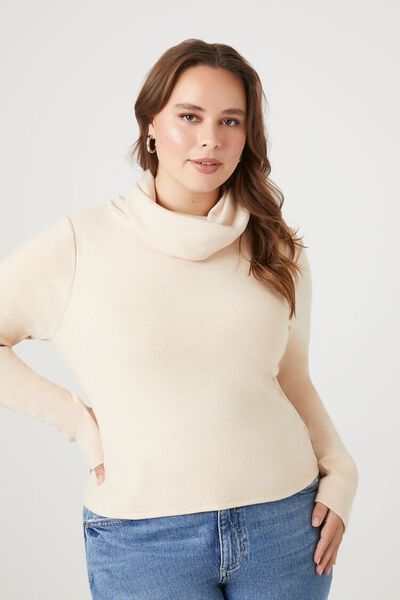 Plus Size Sweater-Knit Turtleneck Top | Forever 21 (US)