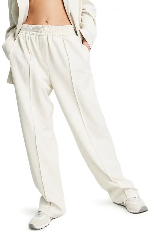 Topshop Textured Ponte Pants in Cream at Nordstrom, Size 4 Us | Nordstrom