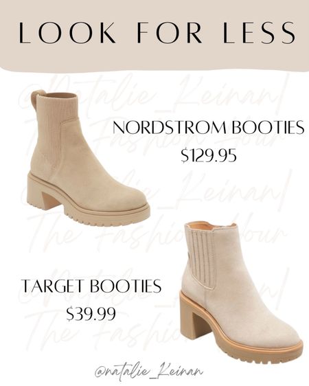 Fall booties look for less from Target!! Very similar to these Nordstrom booties. Beige booties. Heeled booties.  Neutral booties. Fall staple. perfect shoes for fall. 

Target shoes bogo 50% off
Target deals!

#LTKunder50 #LTKshoecrush #LTKsalealert