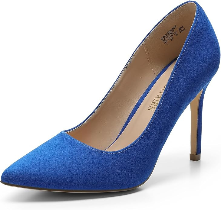 DREAM PAIRS Women's Closed Toe High Heels Dress Pointed Toe Wedding Pump Shoes | Amazon (US)