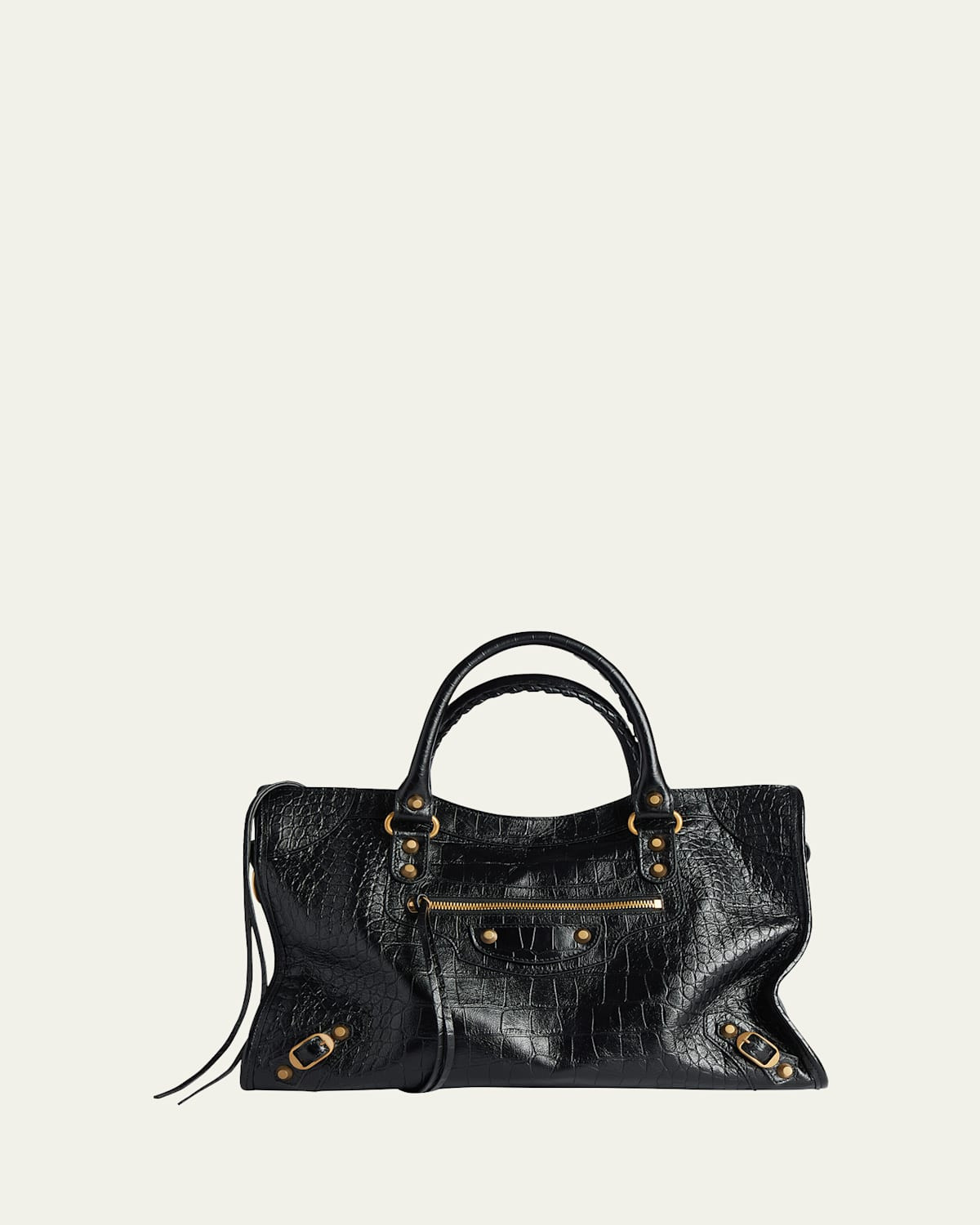 Le City Medium Croc-Embossed Leather Top-Handle Bag | Bergdorf Goodman