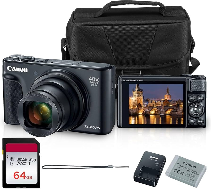 Canon PowerShot SX740 HS Digital Camera | 20.3MP CMOS Sensor, 40x Optical Zoom, 4K UHD Video, Wi-... | Amazon (US)