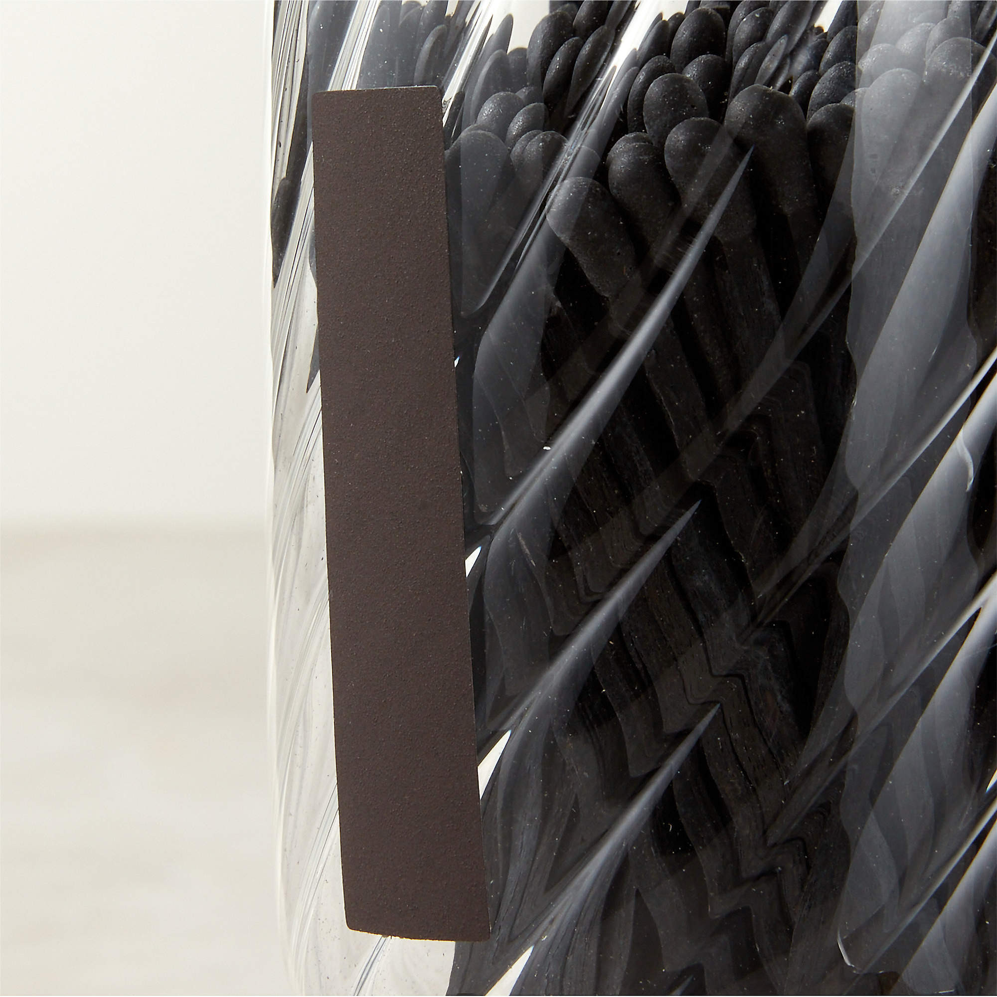 Small Glass Cloche with Black Matches + Reviews | CB2 | CB2