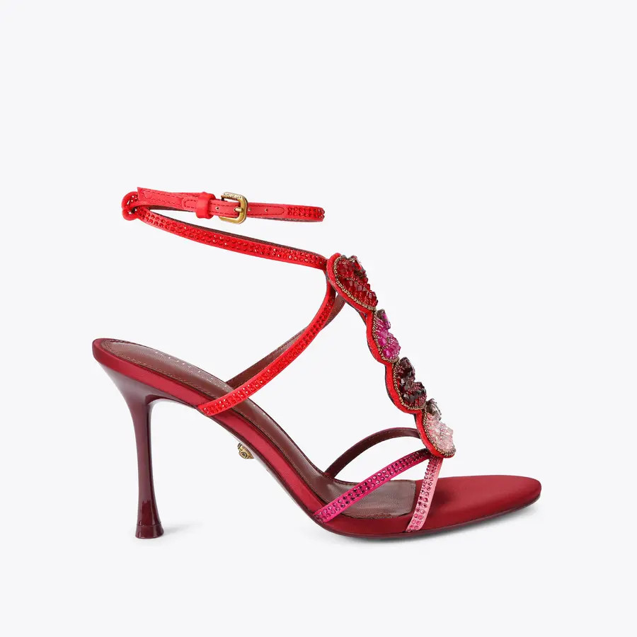KURT KISS SANDAL Satin Pink High Heel by Kurt Geiger London | Kurt Geiger US