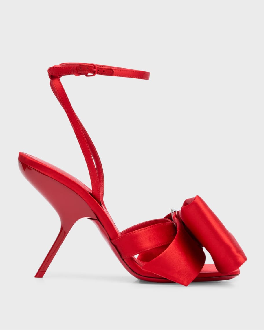 Helena Bow Ankle-Strap Sandals | Neiman Marcus