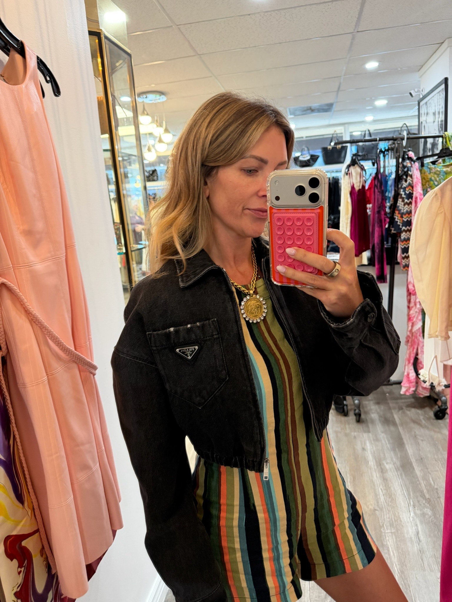 Also tried on this Prada jacket and loved! Found a similar one on eBay

#LTKootd #LTKOver40 #LTKPetite