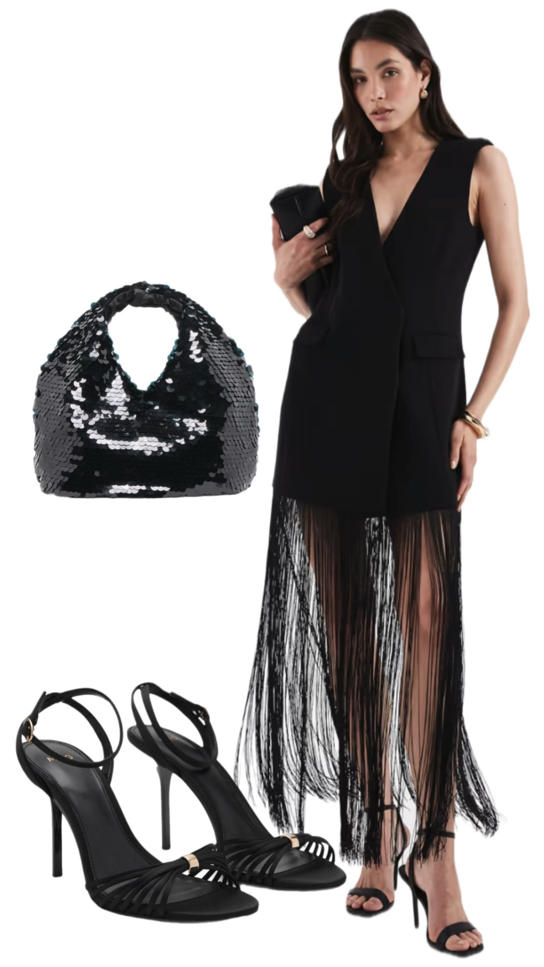 This black fringe dress styled so perfectly, great for an evening at the fine art gallery.

#LTKSeasonal
