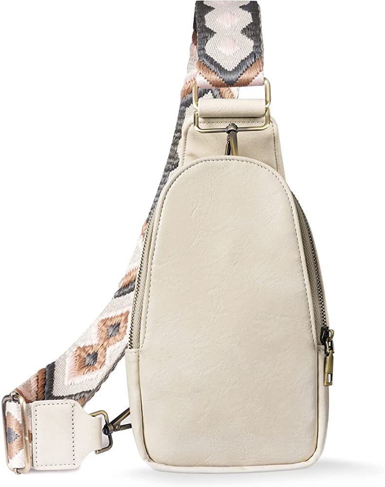 KFXFENQ Sling Bag for Women PU Leather Sling Bag Small Crossbody Sling Backpack Multipurpose Ches... | Amazon (US)