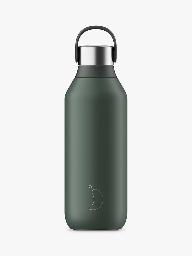 Chilly's Series 2 Insulated Leak-Proof Drinks Bottle, 500ml, Pine Green | John Lewis (UK)