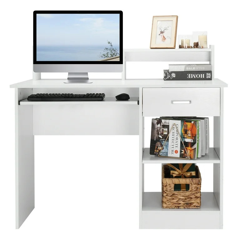 Kitmax 15MM Chipboard Computer Desk White (43.3 x 19.69 x 37.4)" | Walmart (US)