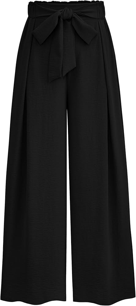 PRETTYGARDEN Women's Wide Leg Work Pants Business Casual High Waisted Loose Palazzo Trouser Summe... | Amazon (US)