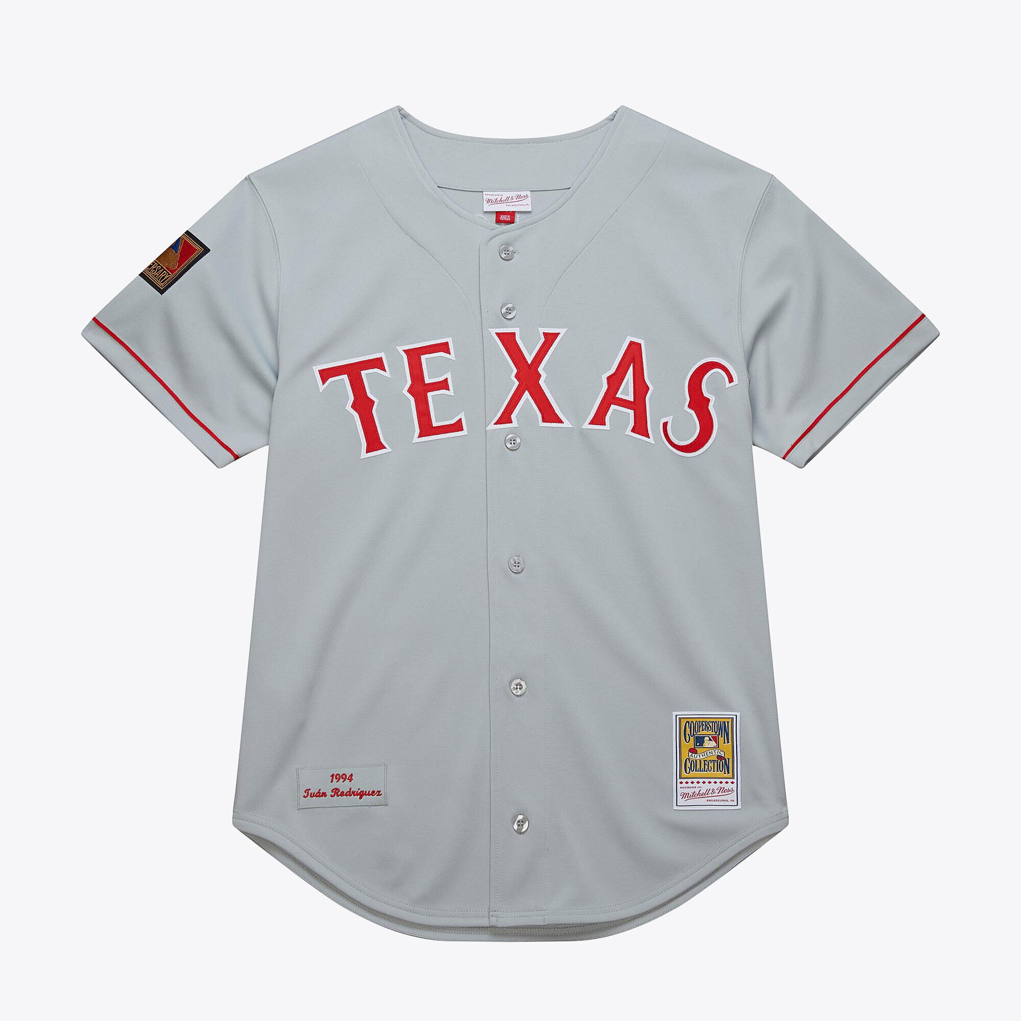 Ivan Rodriguez Texas Rangers 1994 Gray Authentic Jersey | Mitchell & Ness