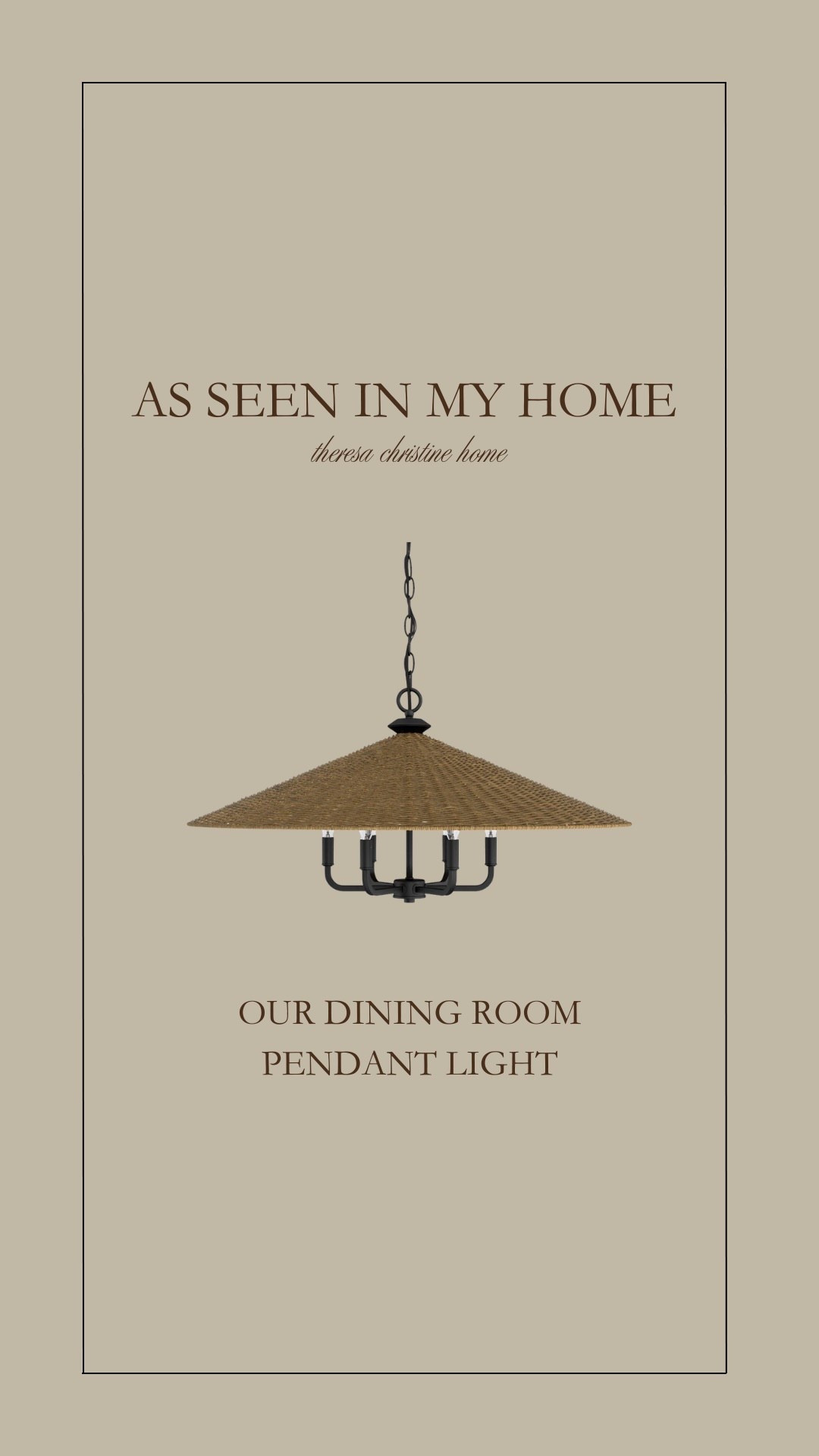 As seen in my home! 🤎🙌🏻 Our dining room pendant light! 

#LTKHome