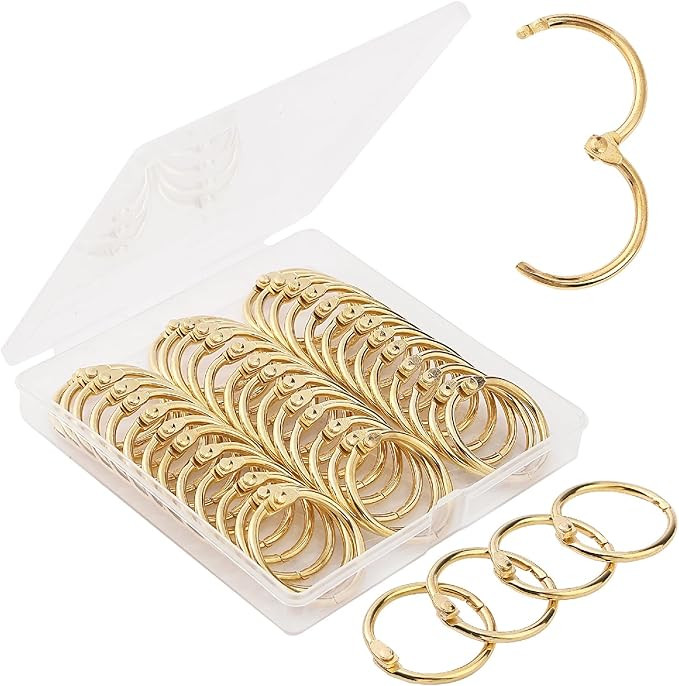 Mr. Pen- Loose Leaf Binder Ring, 40 Pack, Gold Binder Rings 1 Inch, Book Rings, Metal Rings for I... | Amazon (US)