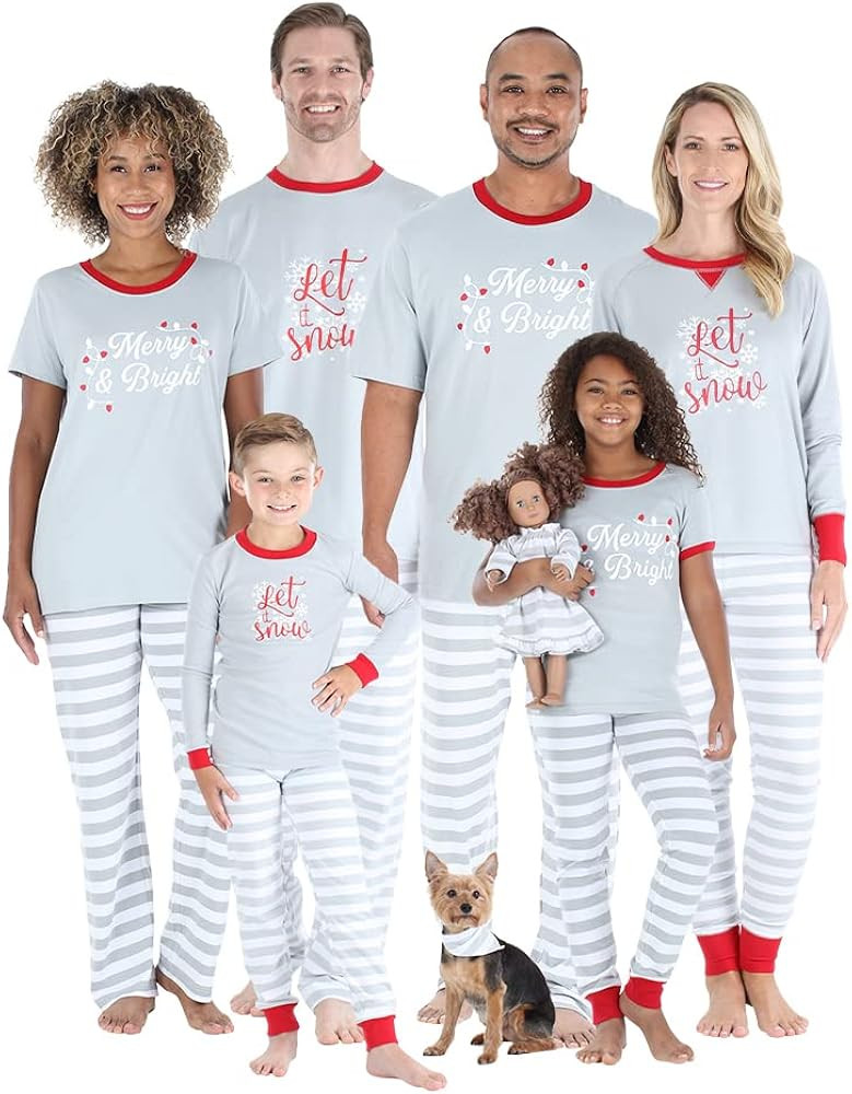 Holiday Family Matching Pajama PJ Sets, Snowflakes, Santa, Christmas | Amazon (US)