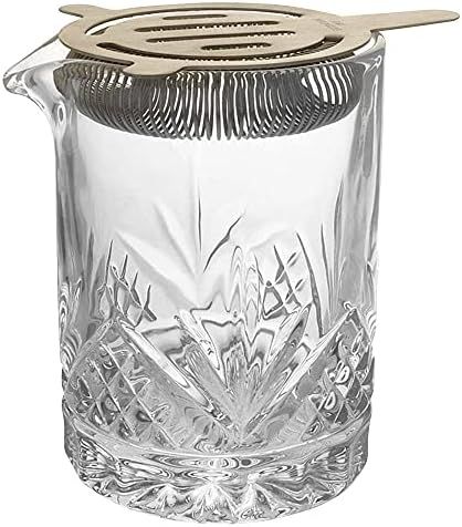 Dublin Collection Crystal Mixing Glass Pitcher Cocktail Shaker with Stainless Steel Julep Straine... | Amazon (US)