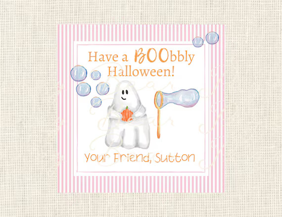Watercolor Halloween Tags Bubbles / Kids Tags for Halloween - Etsy | Etsy (US)
