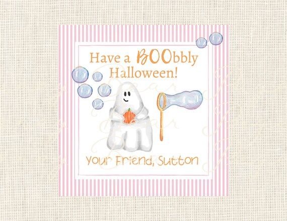 Watercolor Halloween Tags Bubbles / Kids Tags for Halloween - Etsy | Etsy (US)
