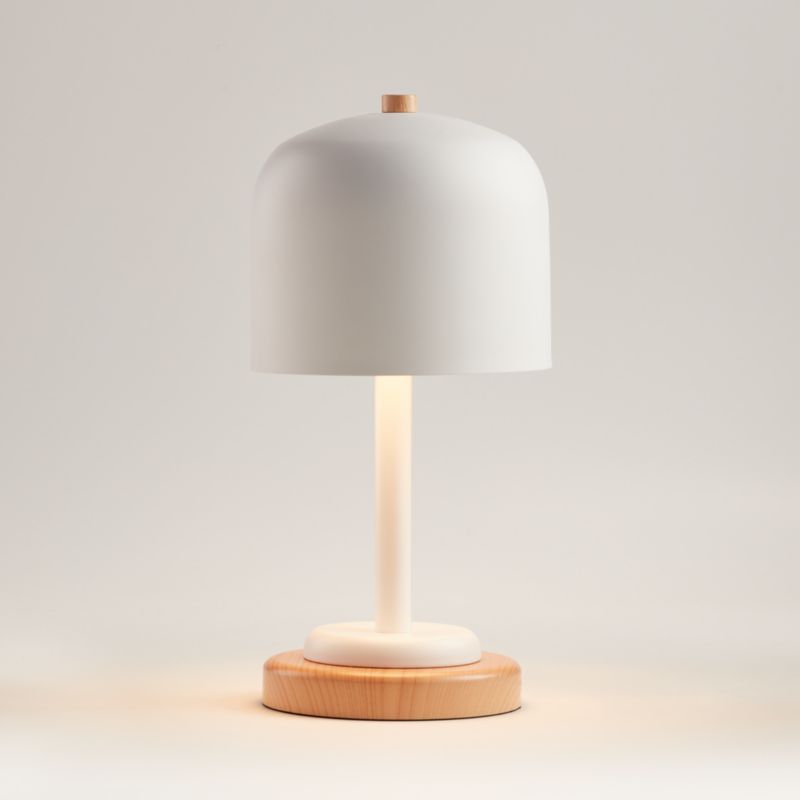White Modern Dome Touch Kids Desk Lamp + Reviews | Crate & Kids | Crate & Barrel