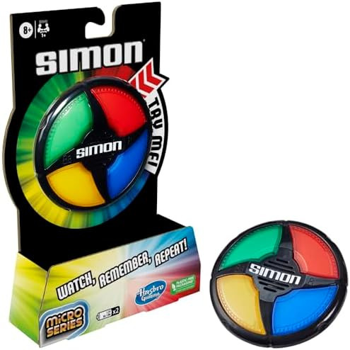 Hasbro Gaming Simon Micro Series Electronic Game for 1 or More Players, Classic Simon Gameplay in... | Amazon (US)