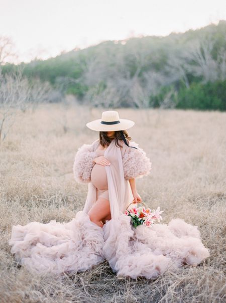 Sharing my tulle robe, bodycon cream mini dress & my hat details! Love the look of this neutral + pink spring floral maternity shoot! 

#LTKSeasonal #LTKstyletip #LTKbump
