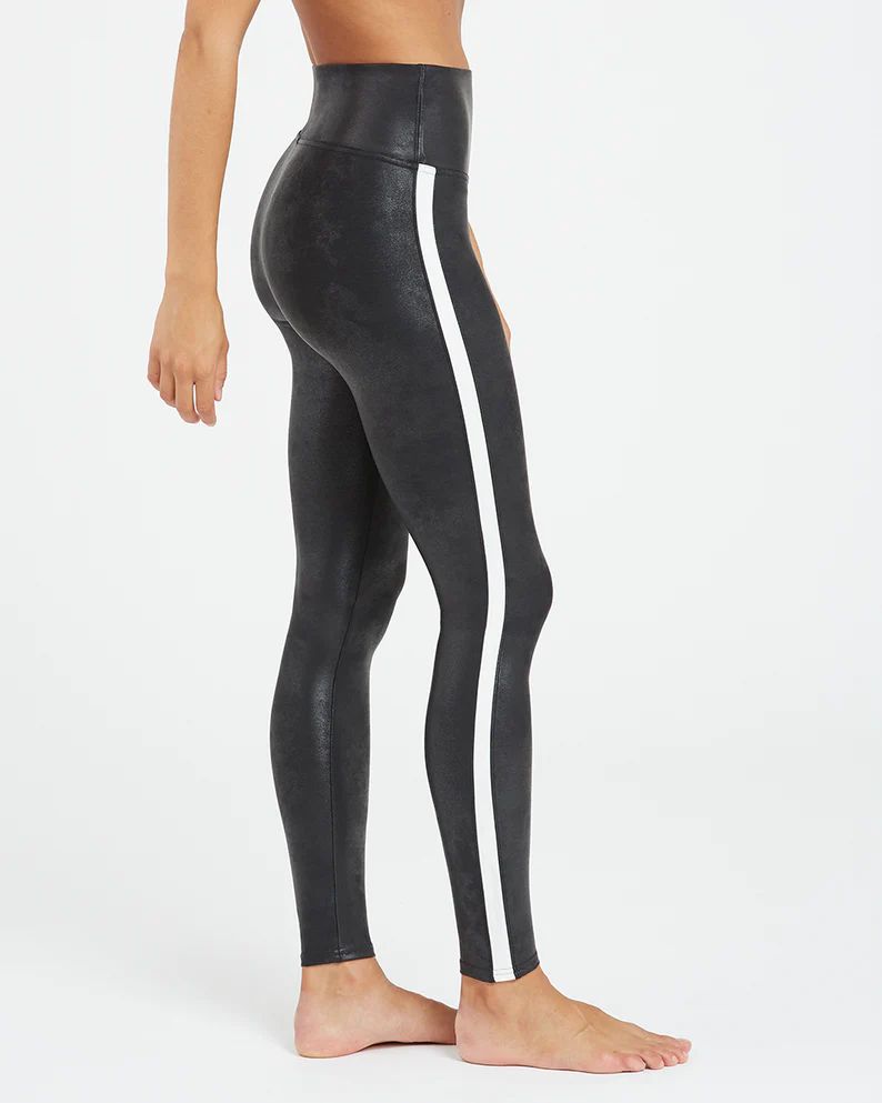 Faux Leather Side Stripe Leggings | Spanx