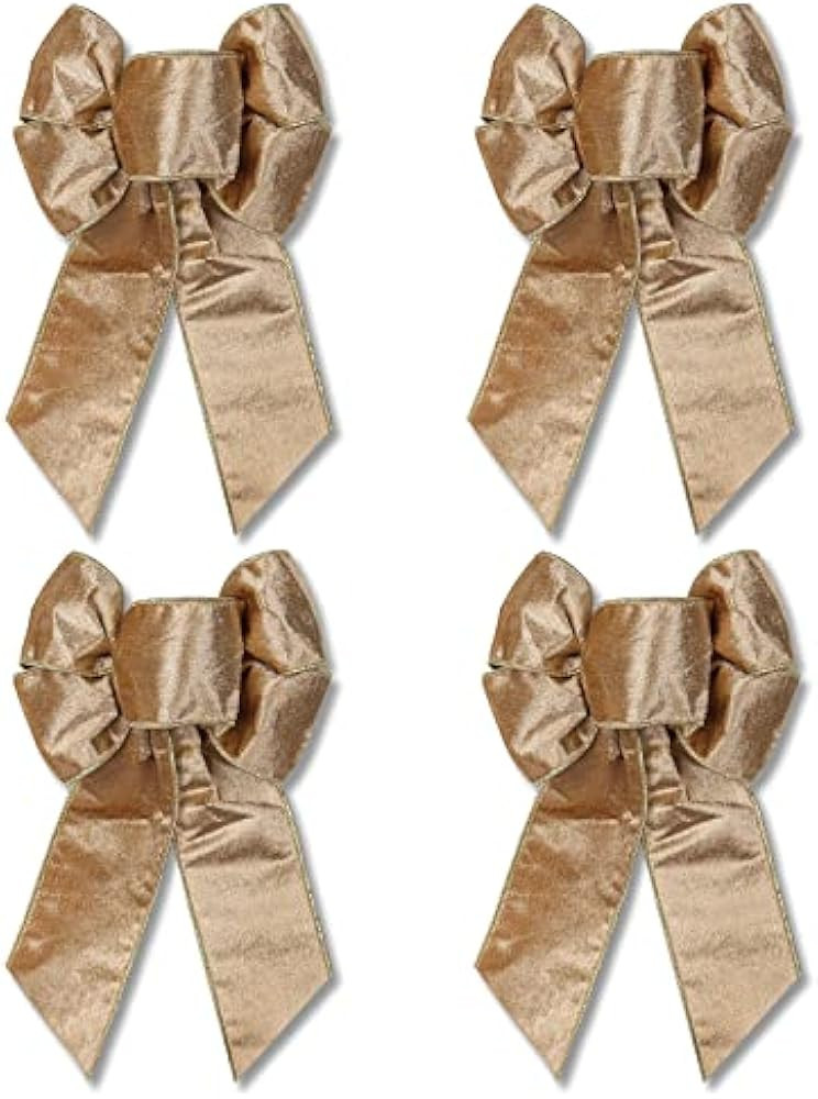 RECUTMS Christmas Tree Bows for Wreaths Winter Bow Picks Christmas Tree Bows Holiday Party Season... | Amazon (US)