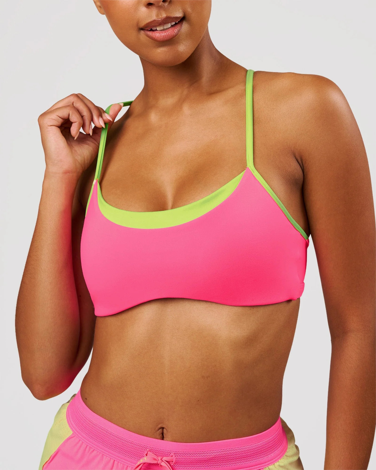 Tempo Sports Bra - Sugar Plum-Lime Glo | LSKD | LSKD