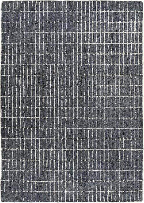 Hand-Tufted 100% Wool Area Rug – Unique Modern Geometric Grid Pattern, Soft Plush Textured Carp... | Amazon (US)