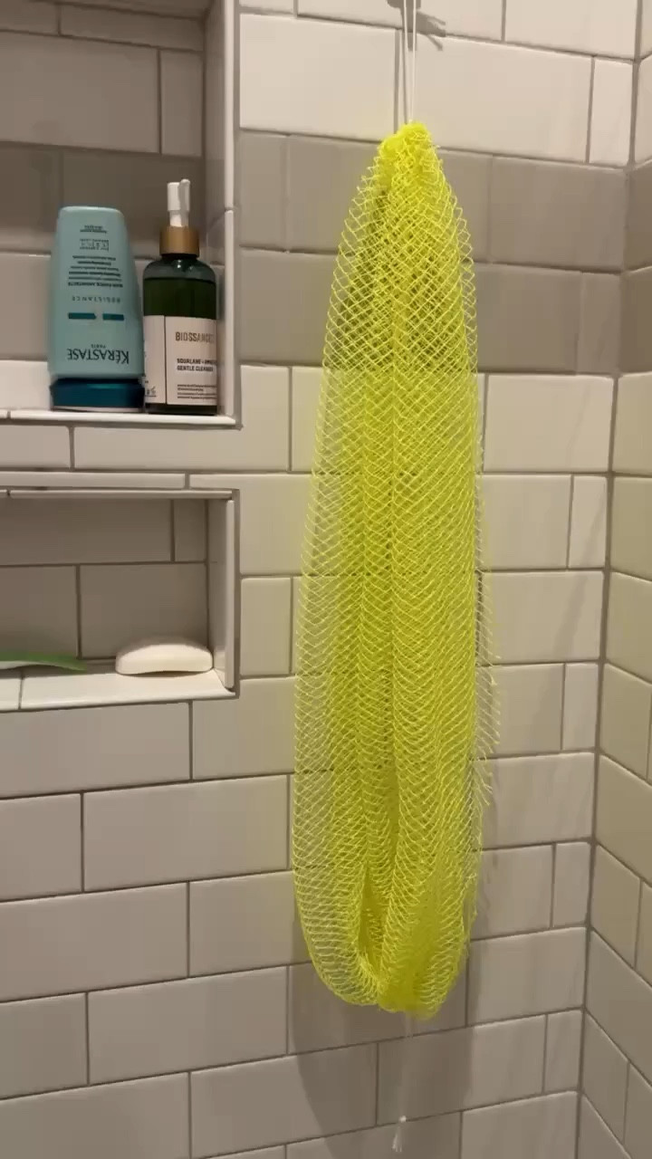 For body cleansing, I first use a washcloth and Dove, then rinse. Then I use this African net sponge! 
No, this is NOT a loofah. This doesn’t absorb moisture but still creates a great lather even with the tiny amount of soap. You have to make sure you get the authentic one with the tiny knots. Those knots exfoliate your skin SO well! Don’t use it down there please 😂


#LTKselfcare #LTKOver40 #LTKBeauty