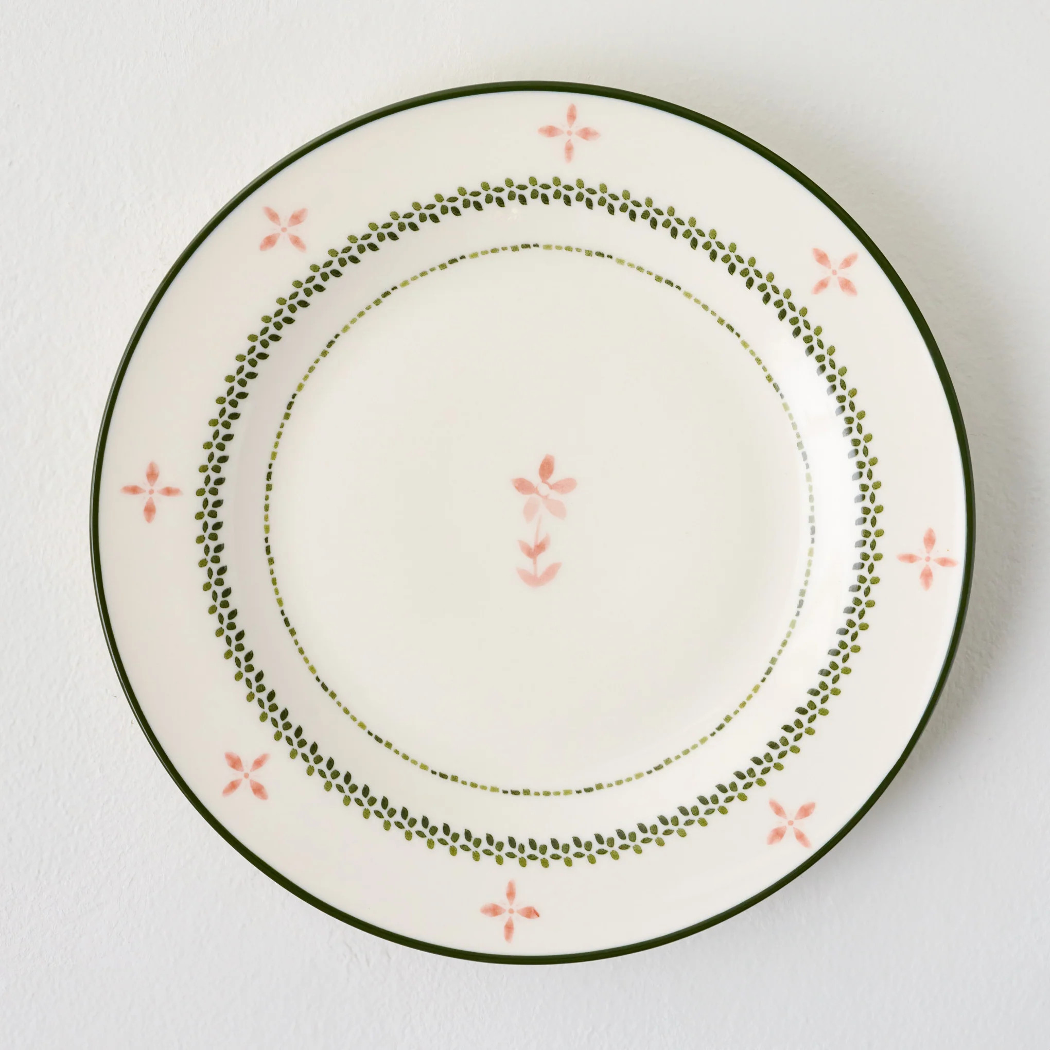 Green Luna Floral Salad Plate | Magnolia