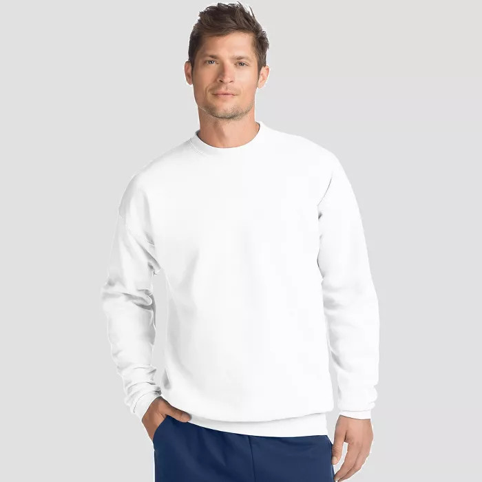 Hanes Men's EcoSmart Fleece Crew Neck Sweatshirt | Target