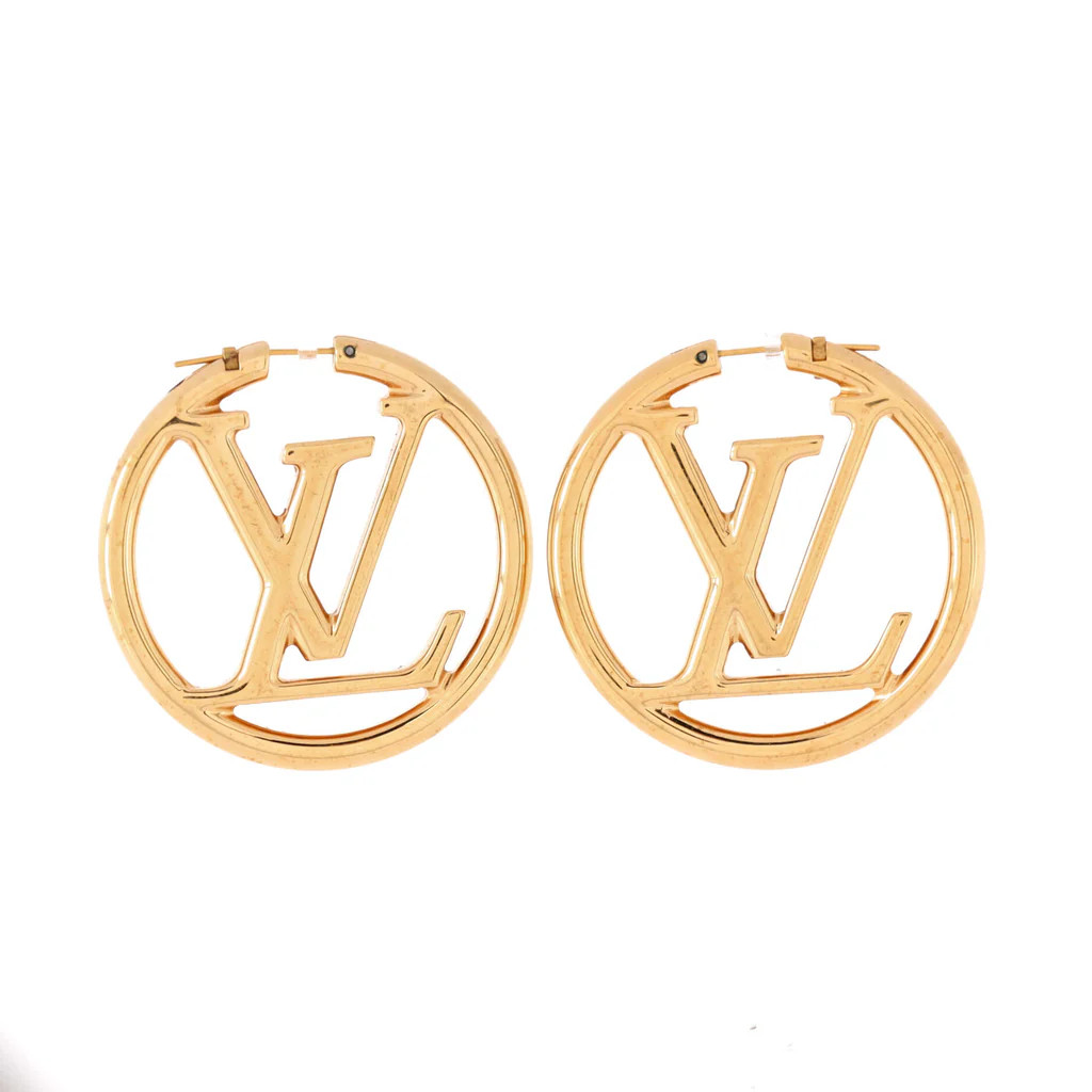 Louise Hoop Earrings Metal GM | Rebag