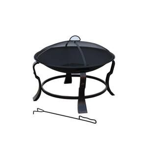 Hampton Bay 24 in. Ashmore Round Steel Fire Pit FT-01H | The Home Depot